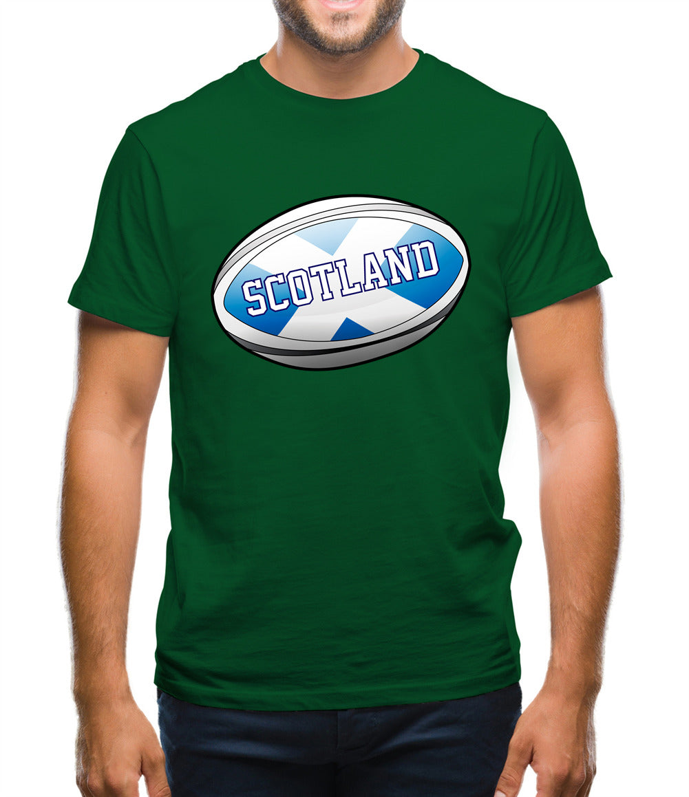 Scottish Flag Rugby Ball Mens T-Shirt Scottish Flag Rugby Ball Mens T-Shirt