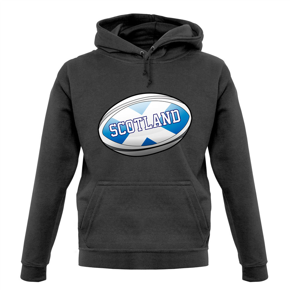 Scottish Flag Rugby Ball Unisex Hoodie Scottish Flag Rugby Ball Unisex Hoodie
