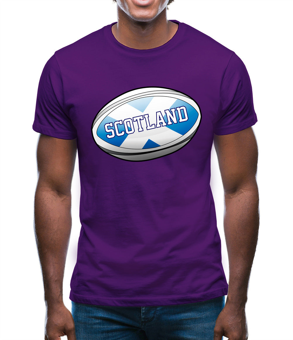 Scottish Flag Rugby Ball Mens T-Shirt Scottish Flag Rugby Ball Mens T-Shirt