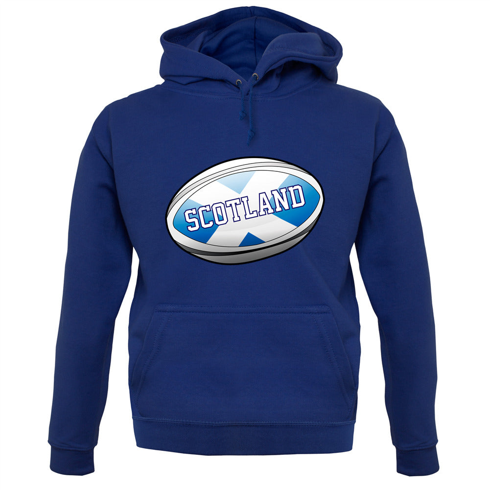 Scottish Flag Rugby Ball Unisex Hoodie Scottish Flag Rugby Ball Unisex Hoodie