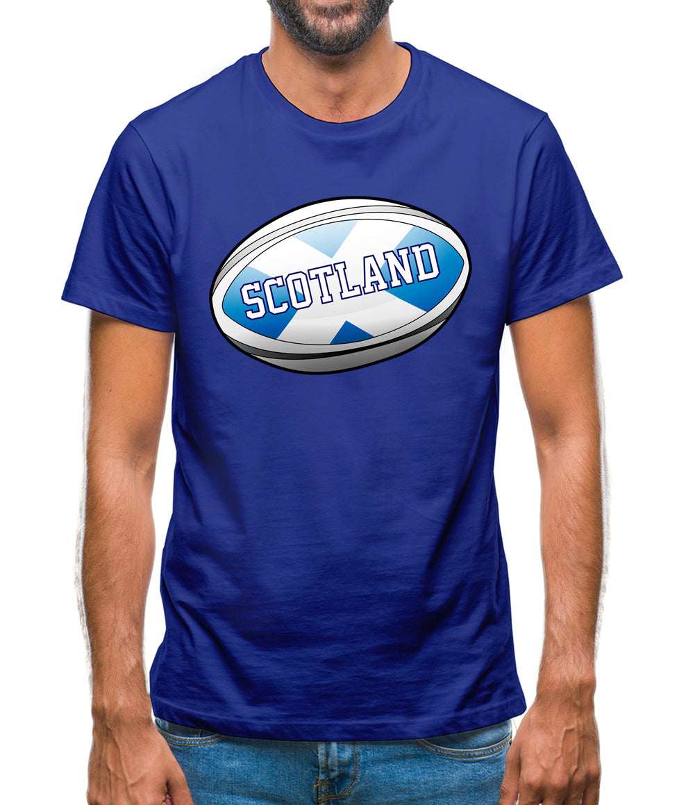 Scottish Flag Rugby Ball Mens T-Shirt Scottish Flag Rugby Ball Mens T-Shirt