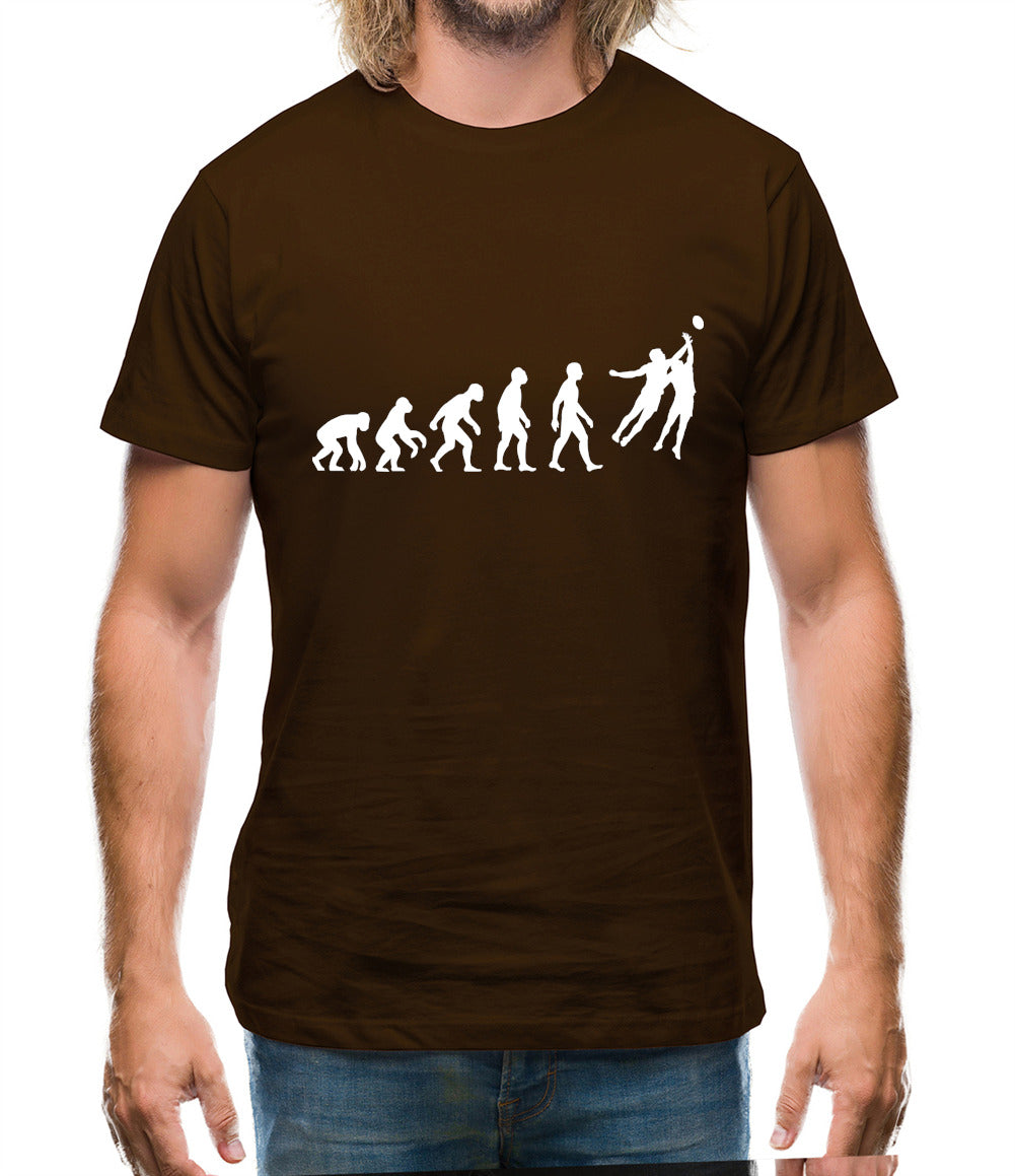 Evolution Of Man Aussie Rules Football Mens T-Shirt Evolution Of Man Aussie Rules Football Mens T-Shirt