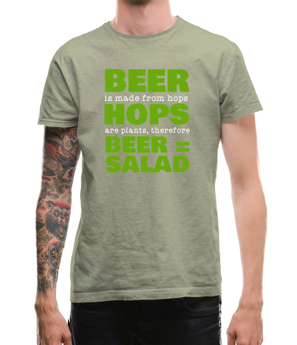 Beer = Salad Mens T-Shirt Beer = Salad Mens T-Shirt