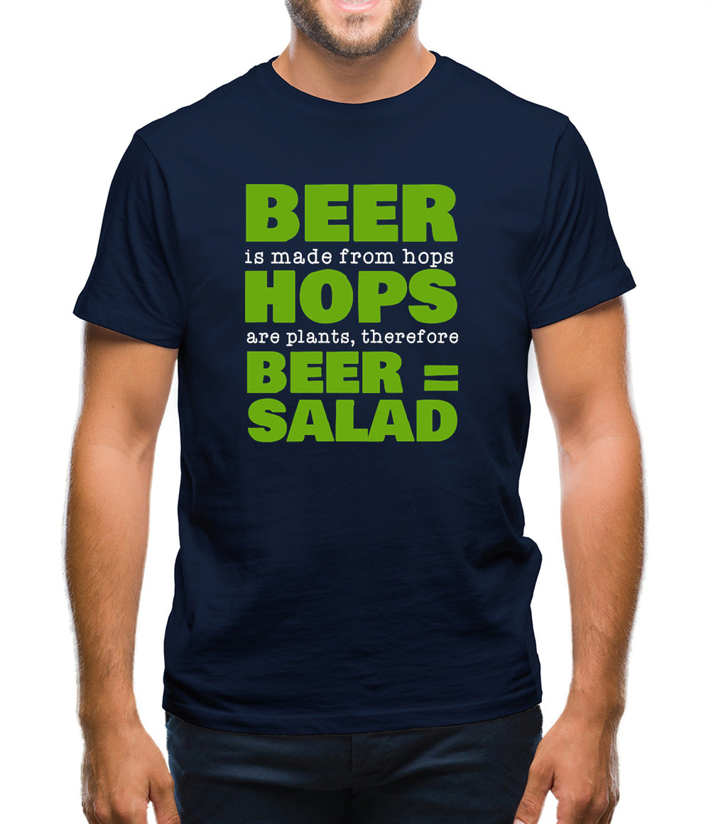 Beer = Salad Mens T-Shirt Beer = Salad Mens T-Shirt