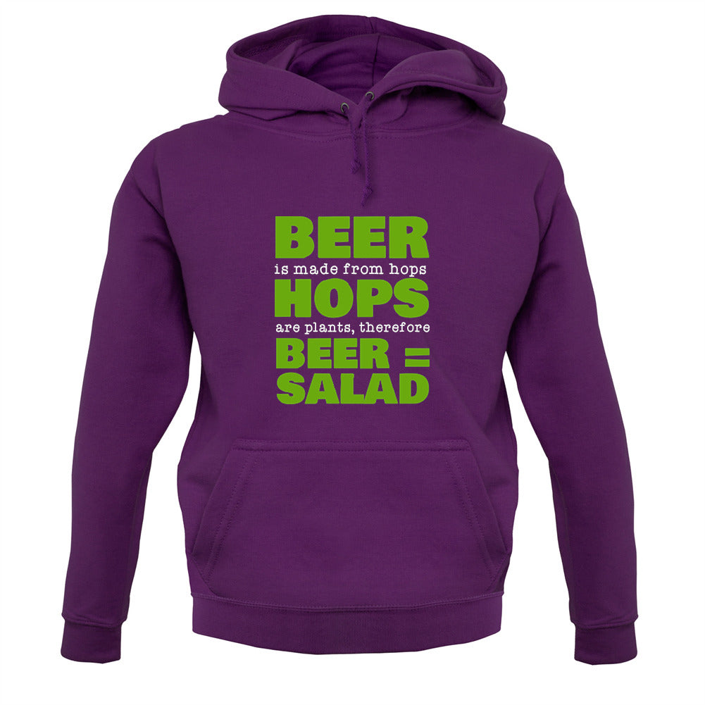 Beer = Salad Unisex Hoodie Beer = Salad Unisex Hoodie