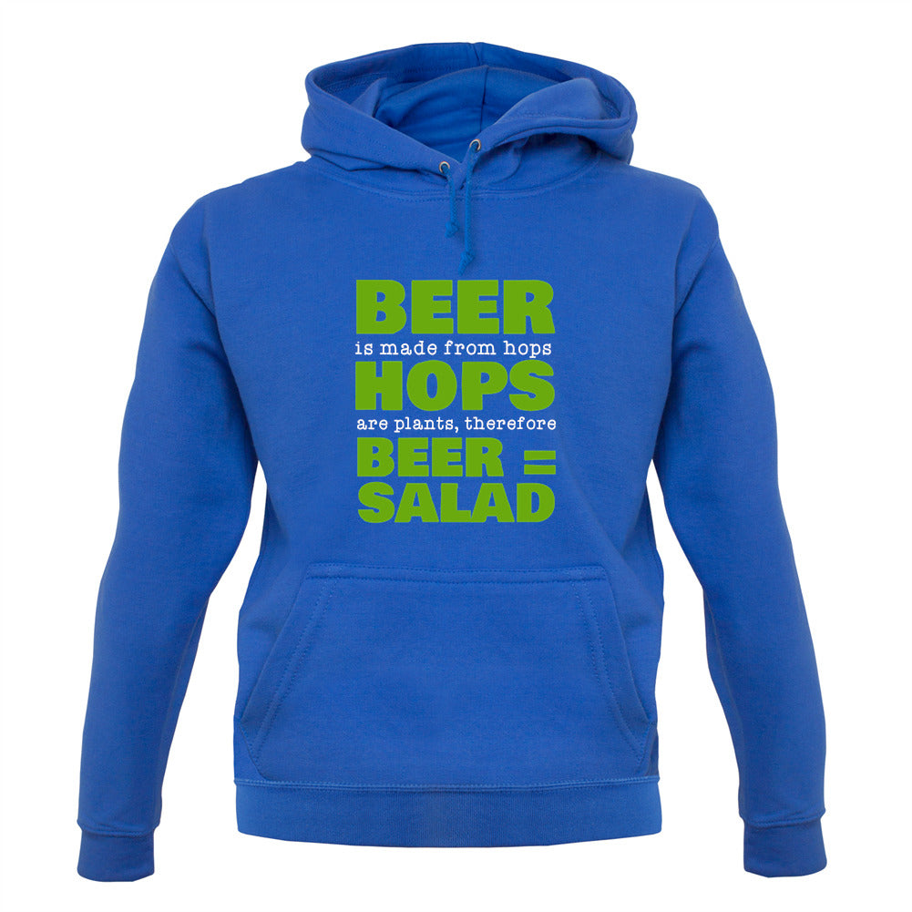 Beer = Salad Unisex Hoodie Beer = Salad Unisex Hoodie
