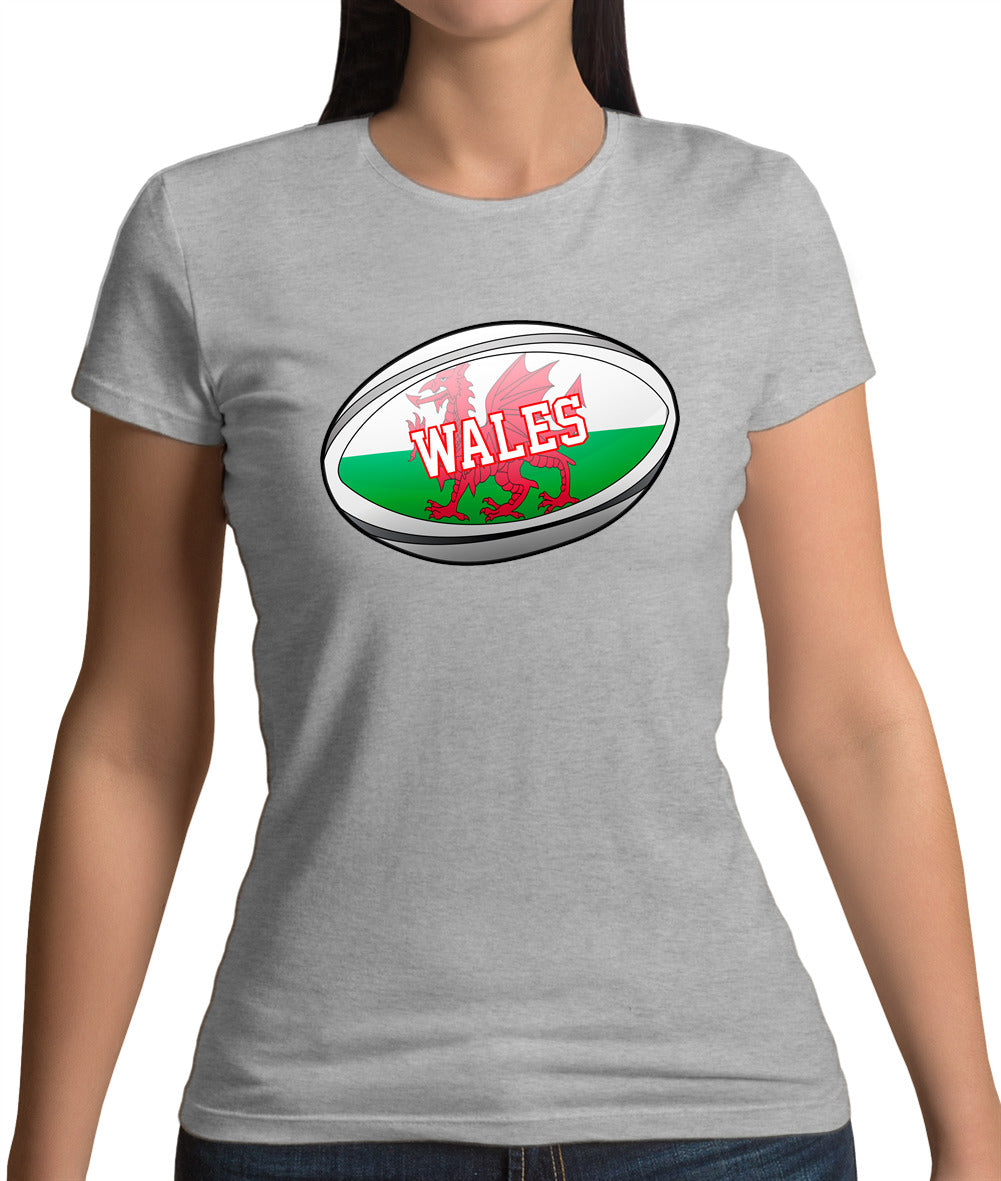 Welsh Flag Rugby Ball Womens T-Shirt Welsh Flag Rugby Ball Womens T-Shirt