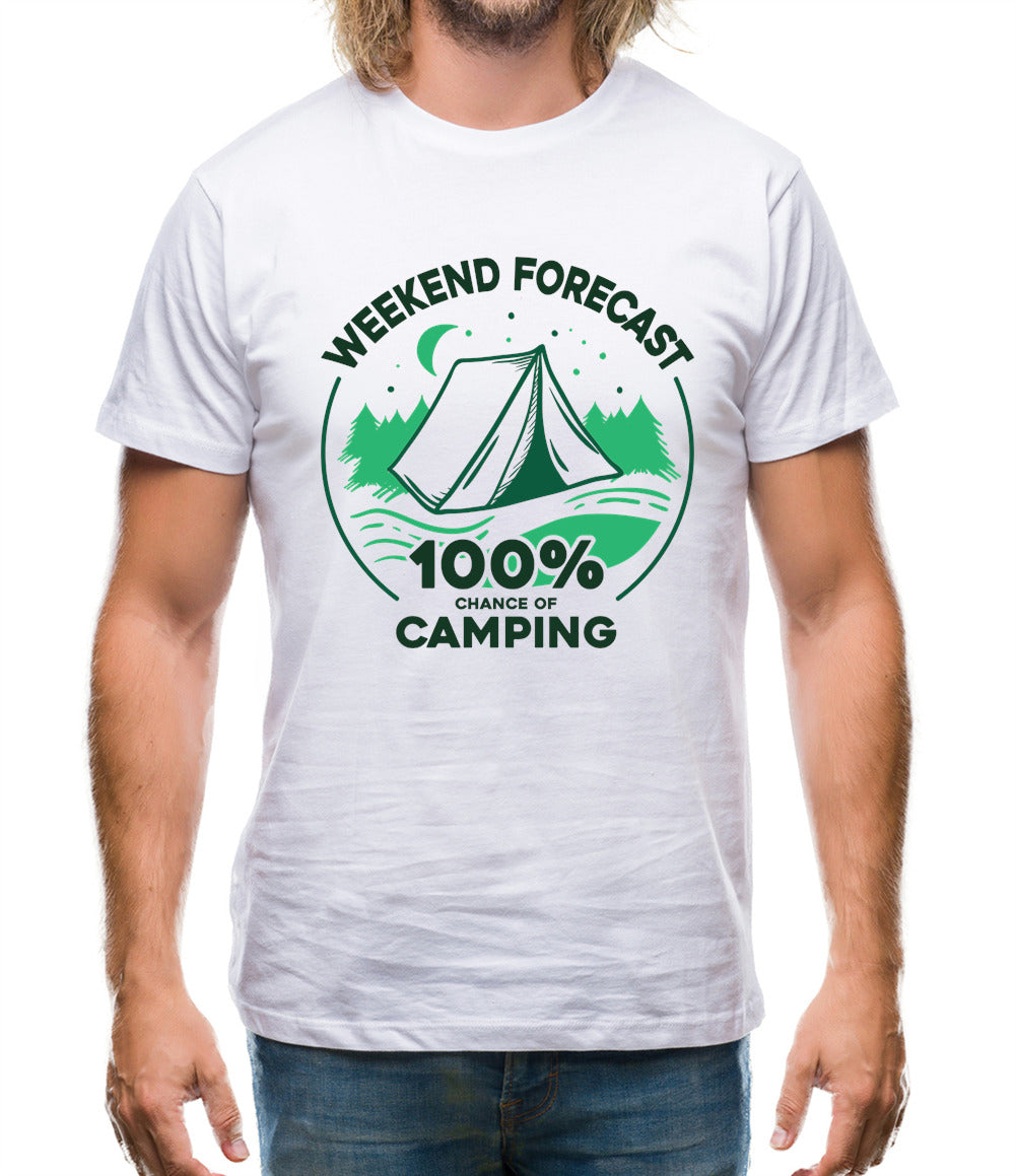 Weekend Forecast - Camping Mens T-Shirt Weekend Forecast - Camping Mens T-Shirt