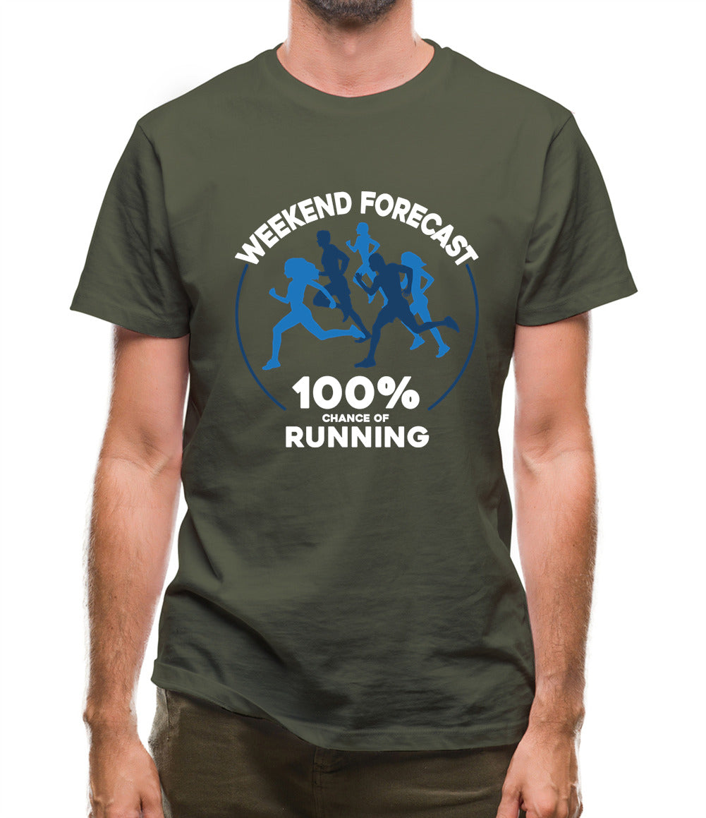 Weekend Forecast - Running Mens T-Shirt Weekend Forecast - Running Mens T-Shirt