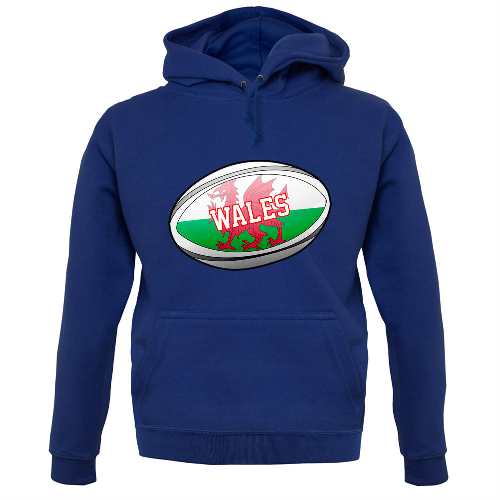 Welsh Flag Rugby Ball Unisex Hoodie Welsh Flag Rugby Ball Unisex Hoodie