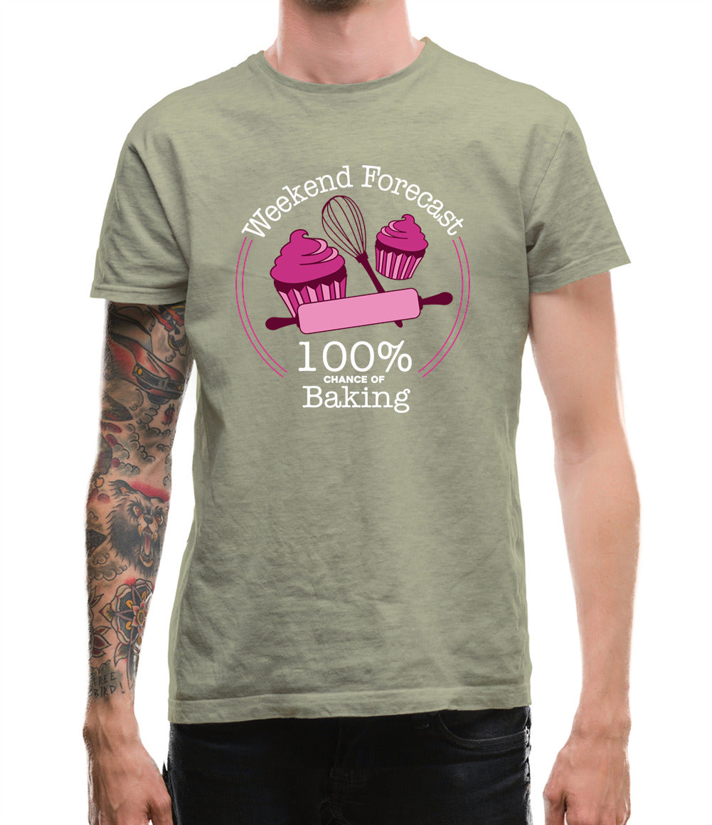 Weekend Forecast - Baking Mens T-Shirt Weekend Forecast - Baking Mens T-Shirt