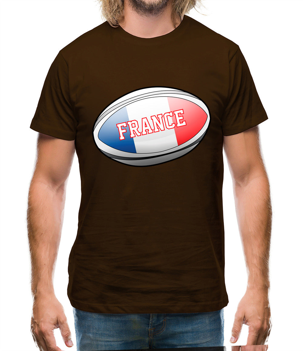 French Flag Rugby Ball Mens T-Shirt French Flag Rugby Ball Mens T-Shirt