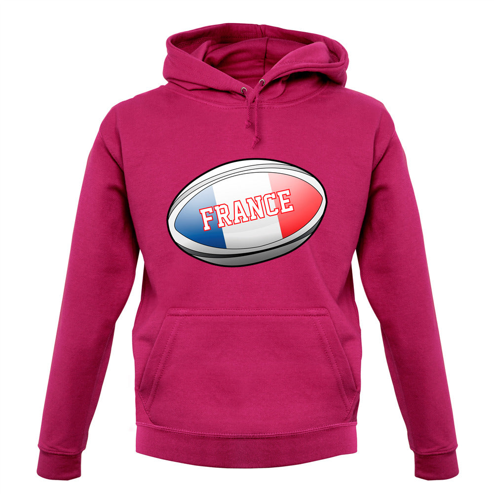 French Flag Rugby Ball Unisex Hoodie French Flag Rugby Ball Unisex Hoodie