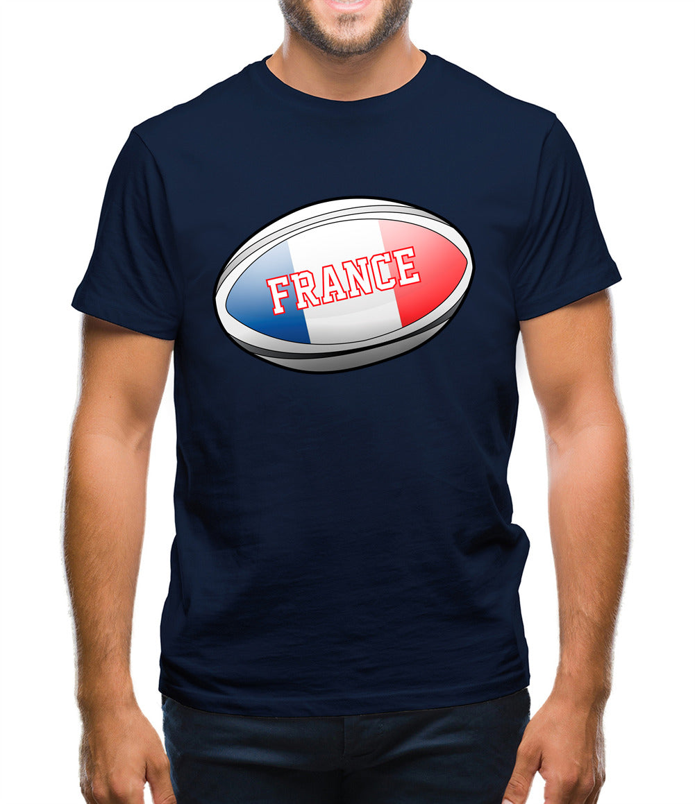 French Flag Rugby Ball Mens T-Shirt French Flag Rugby Ball Mens T-Shirt