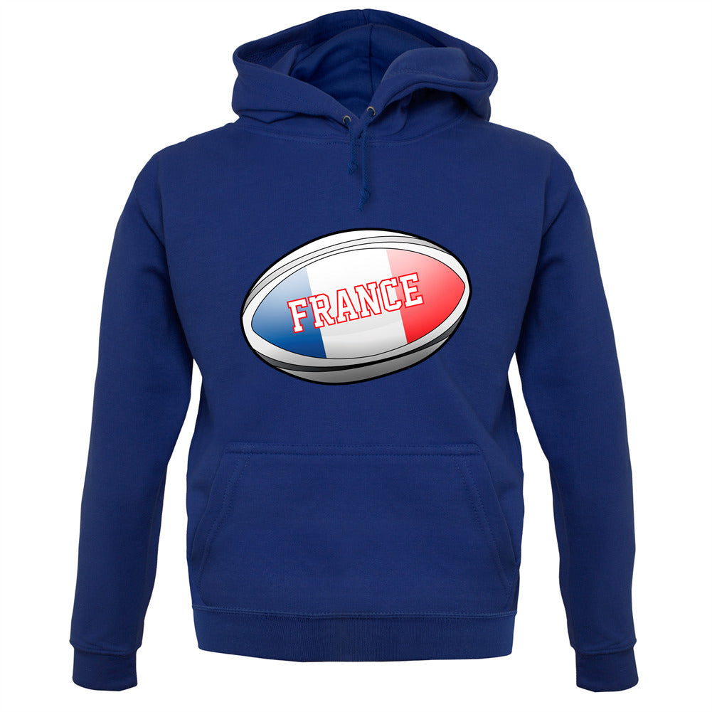 French Flag Rugby Ball Unisex Hoodie French Flag Rugby Ball Unisex Hoodie