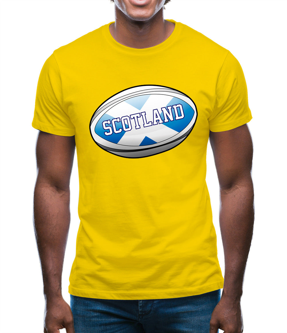 Scottish Flag Rugby Ball Mens T-Shirt Scottish Flag Rugby Ball Mens T-Shirt