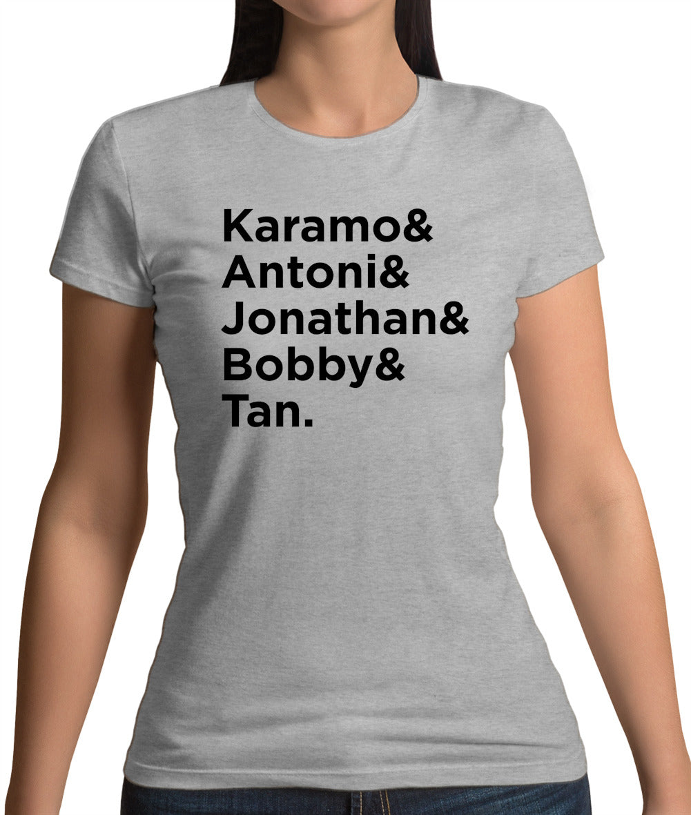 Queer Eye Name List Womens T-Shirt Queer Eye Name List Womens T-Shirt