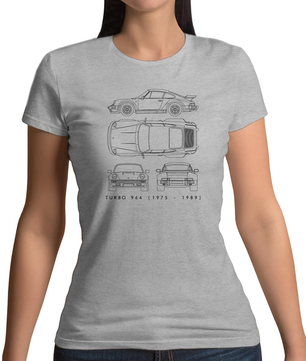 Blue Print 911 T 964 Womens T-Shirt Blue Print 911 T 964 Womens T-Shirt