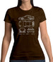 Blue Print 911 T 996 Womens T-Shirt Blue Print 911 T 996 Womens T-Shirt