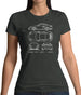 Blue Print 911 T 996 Womens T-Shirt Blue Print 911 T 996 Womens T-Shirt