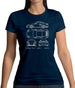 Blue Print 911 T 996 Womens T-Shirt Blue Print 911 T 996 Womens T-Shirt
