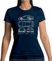 Blue Print 911 T 997 Womens T-Shirt Blue Print 911 T 997 Womens T-Shirt