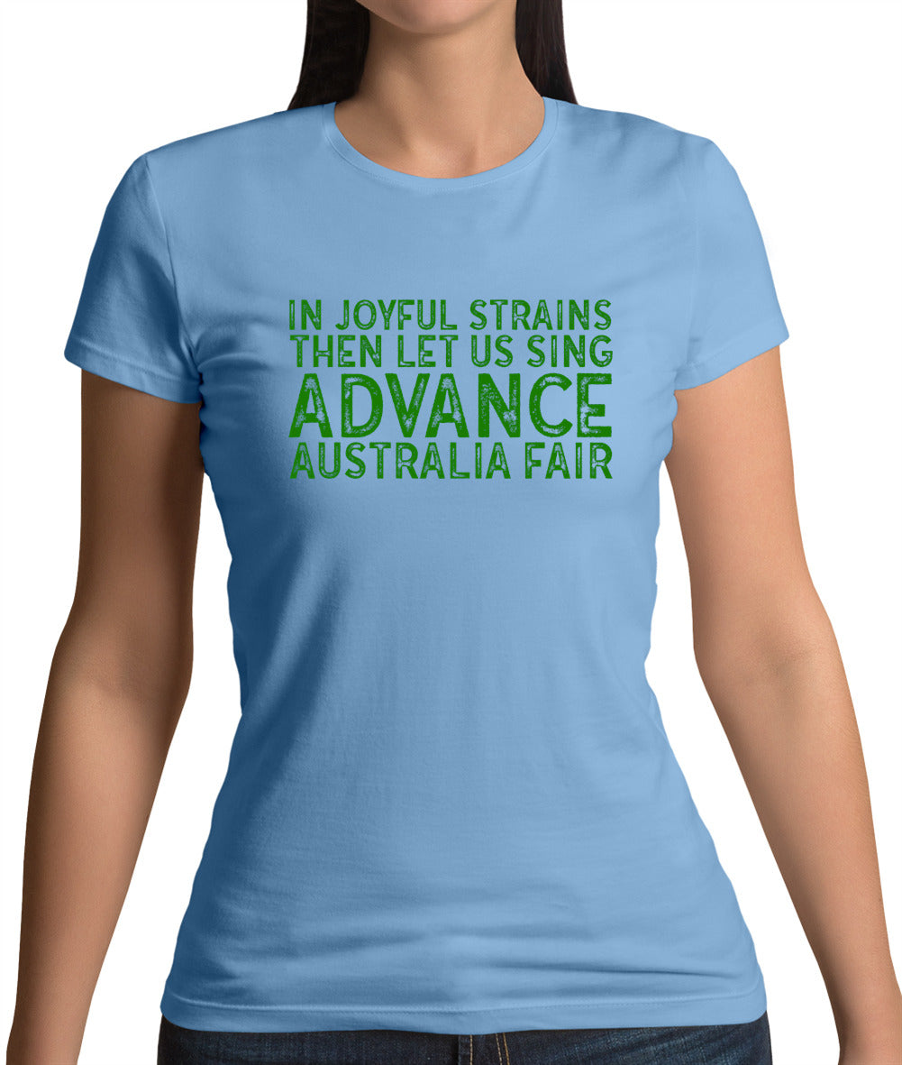 Advance Australia Fair Womens T-Shirt Advance Australia Fair Womens T-Shirt