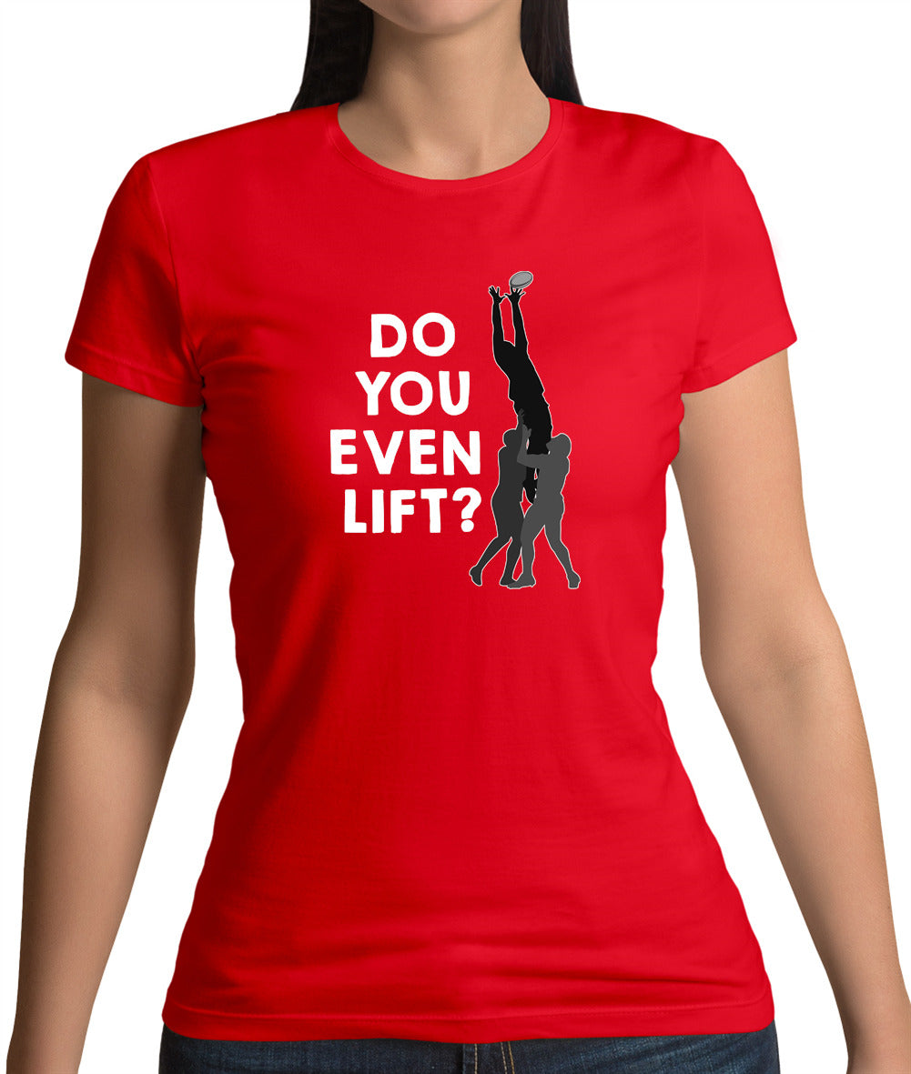 Do You Even Lift (Rugby Lineout) Womens T-Shirt Do You Even Lift (Rugby Lineout) Womens T-Shirt