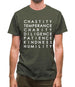 7 Catholic Virtues Mens T-Shirt 7 Catholic Virtues Mens T-Shirt