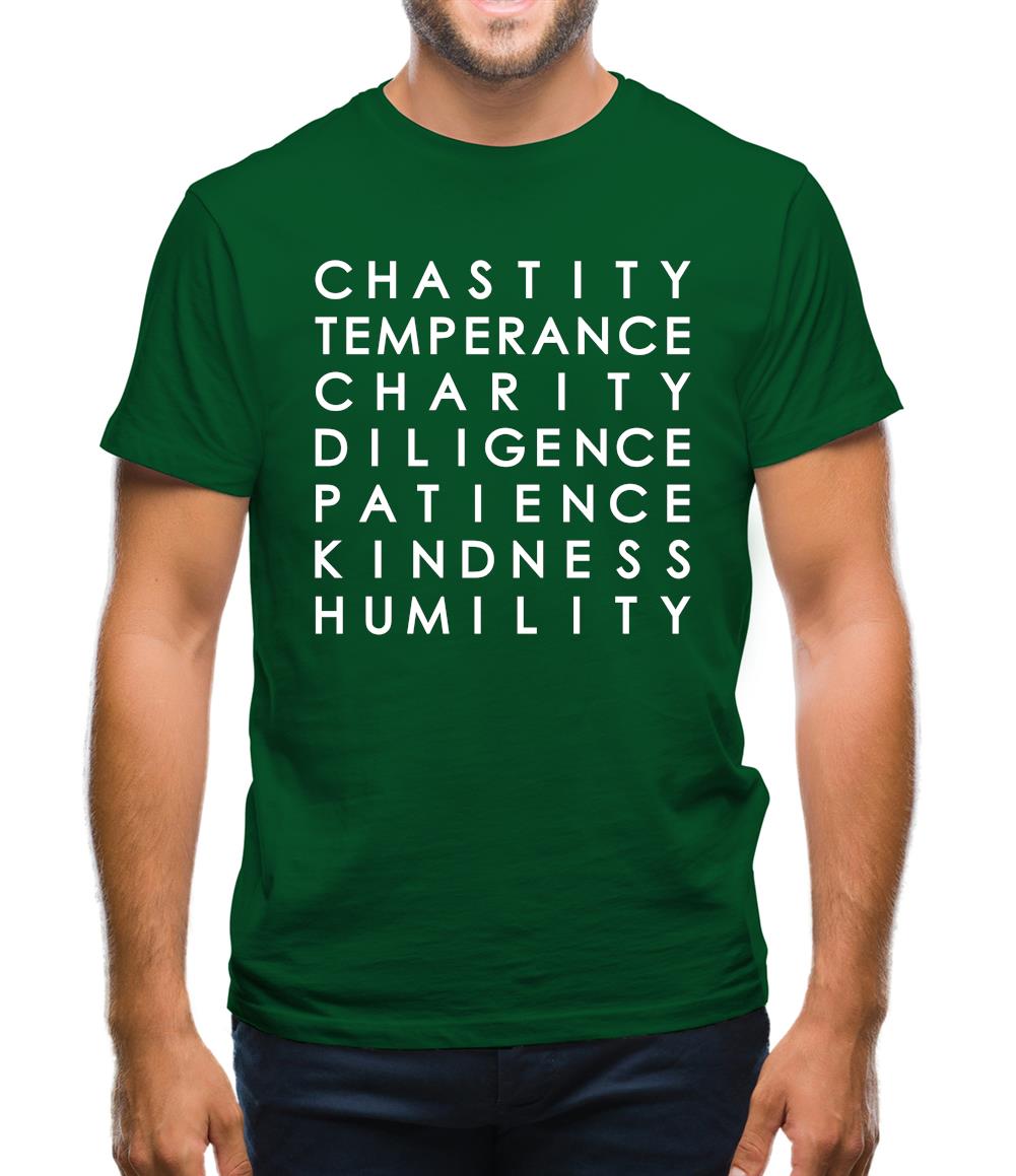 7 Catholic Virtues Mens T-Shirt 7 Catholic Virtues Mens T-Shirt