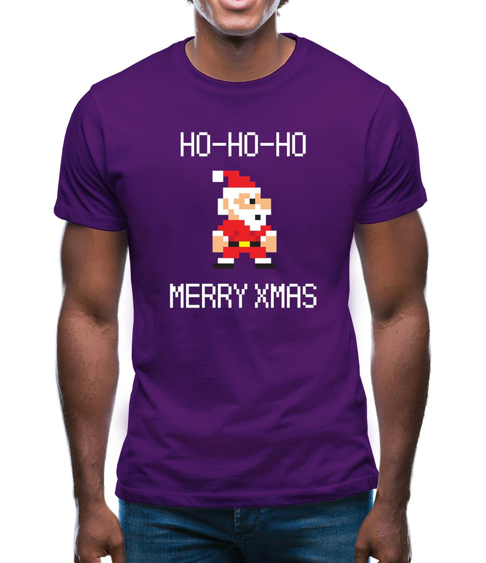 8 Bit Santa Pixel Mens T-Shirt 8 Bit Santa Pixel Mens T-Shirt