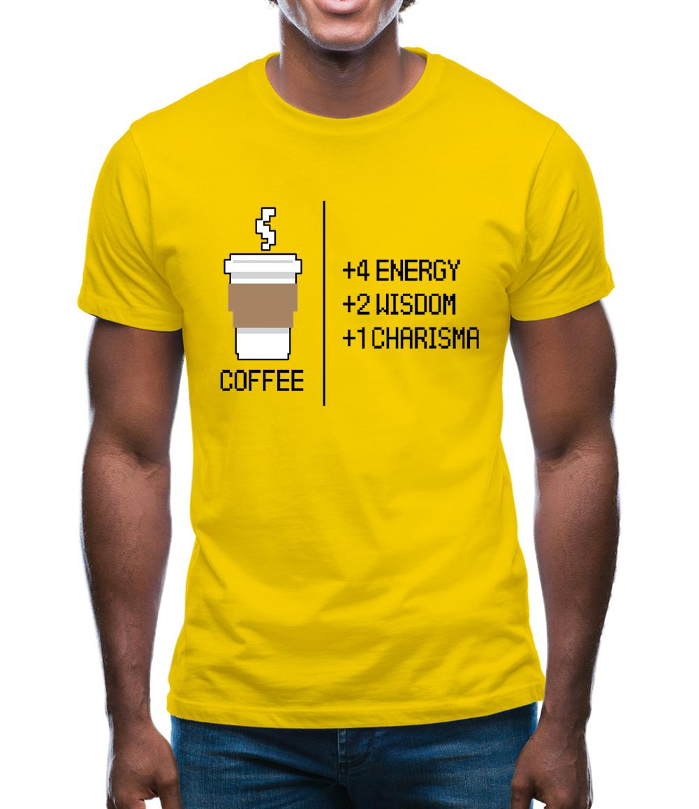 8 Bit Coffee Mens T-Shirt 8 Bit Coffee Mens T-Shirt