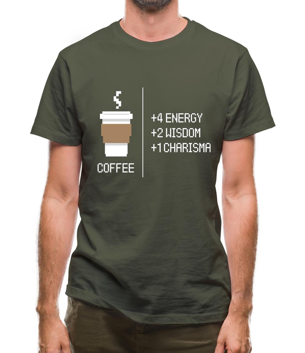 8 Bit Coffee Mens T-Shirt 8 Bit Coffee Mens T-Shirt