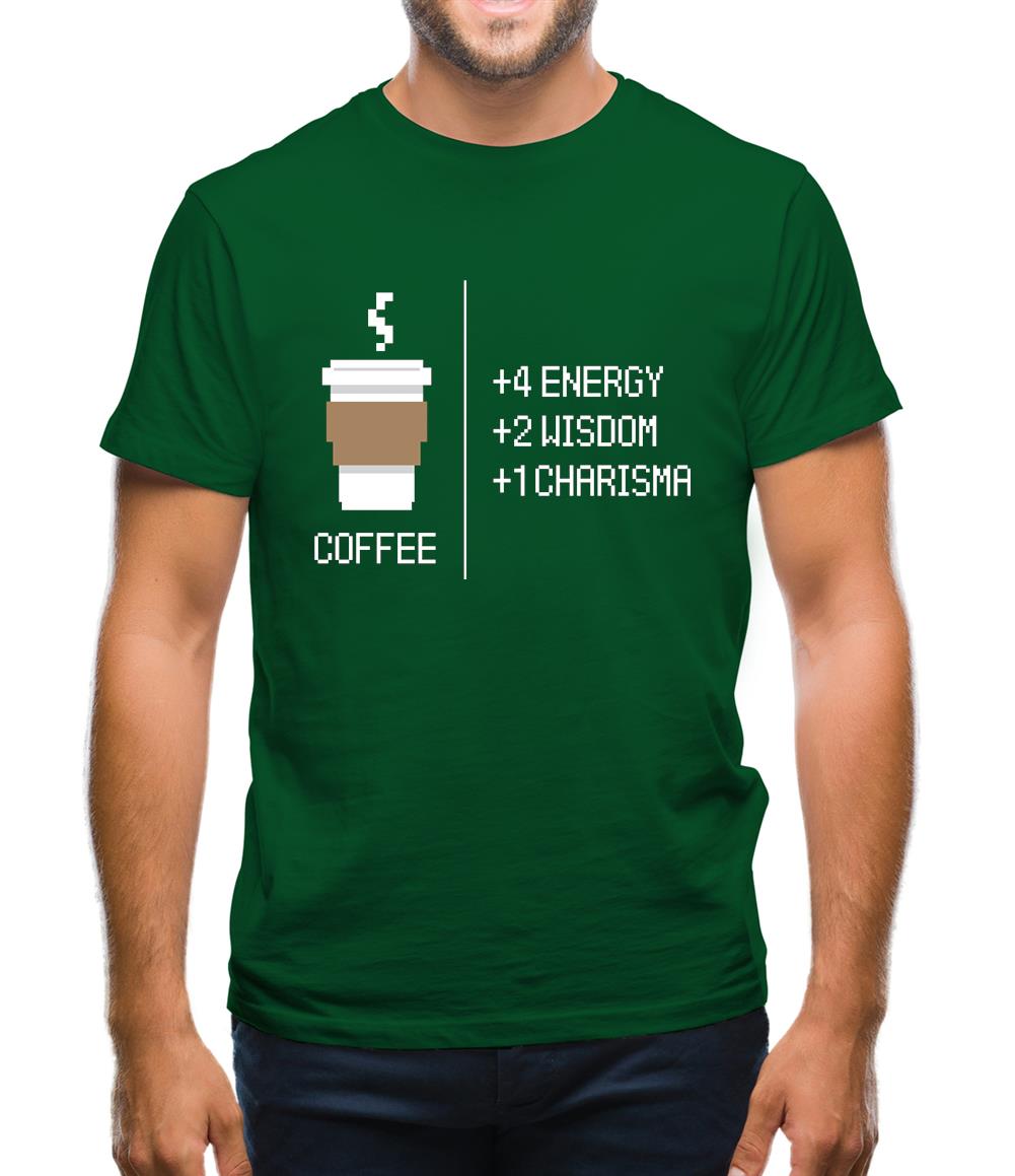 8 Bit Coffee Mens T-Shirt 8 Bit Coffee Mens T-Shirt