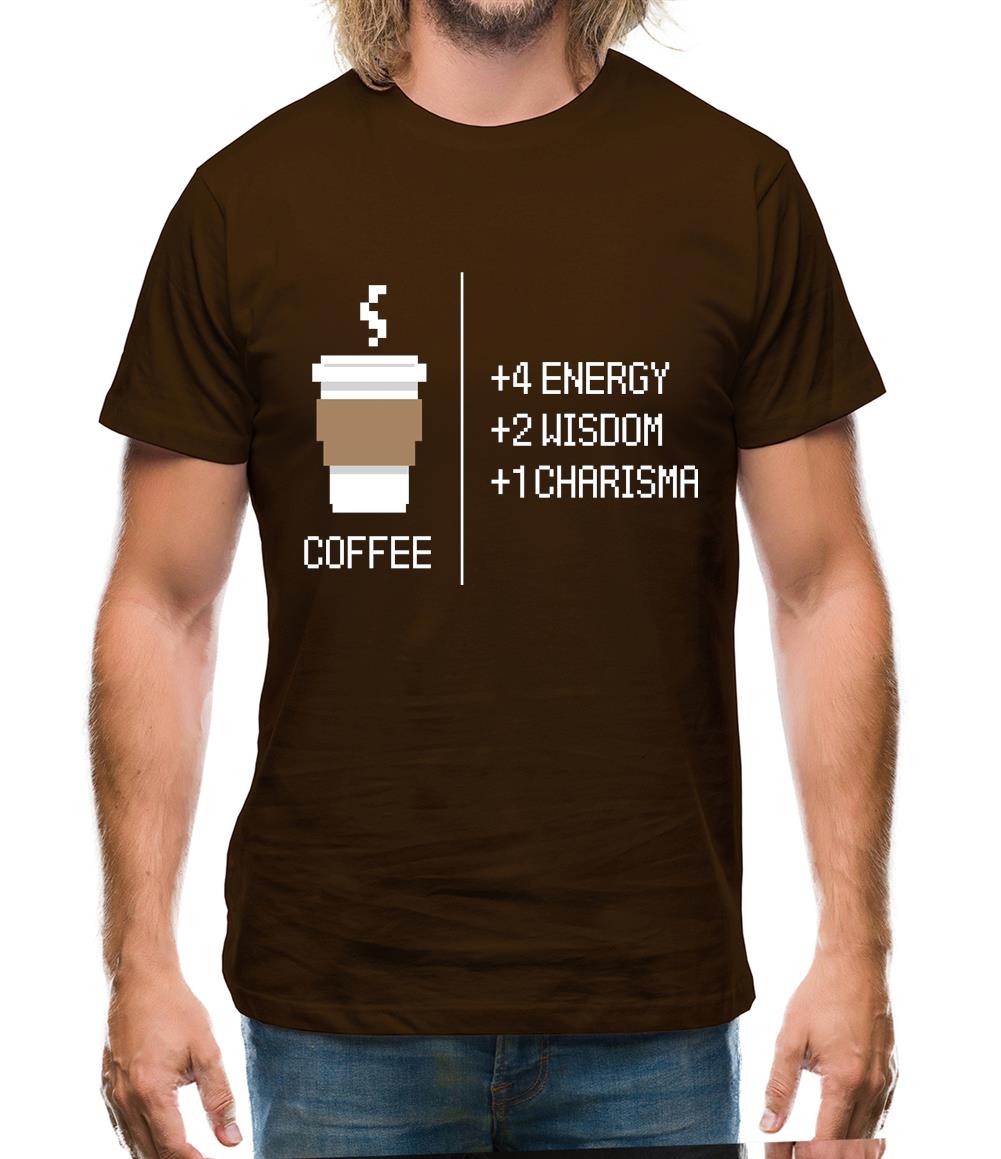 8 Bit Coffee Mens T-Shirt 8 Bit Coffee Mens T-Shirt