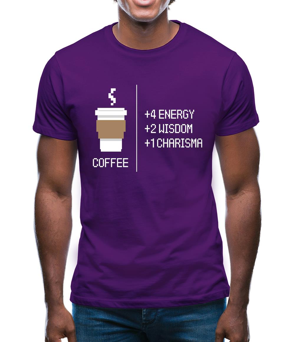 8 Bit Coffee Mens T-Shirt 8 Bit Coffee Mens T-Shirt