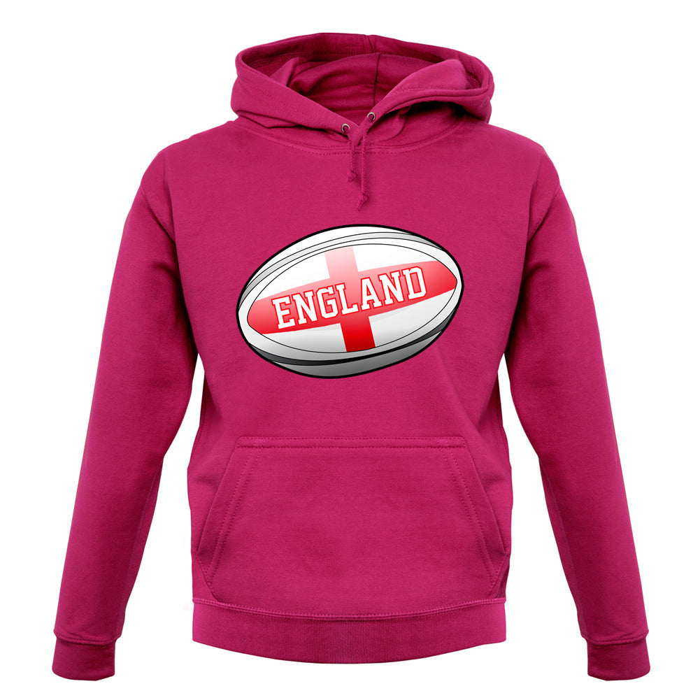 England Flag Rugby Ball Unisex Hoodie England Flag Rugby Ball Unisex Hoodie