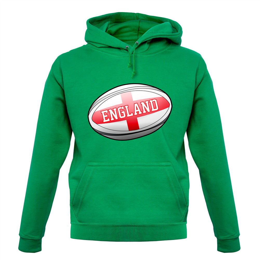 England Flag Rugby Ball Unisex Hoodie England Flag Rugby Ball Unisex Hoodie