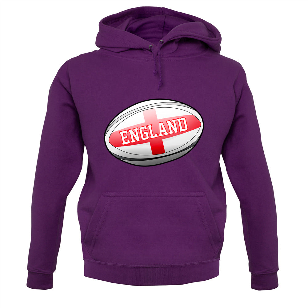 England Flag Rugby Ball Unisex Hoodie England Flag Rugby Ball Unisex Hoodie