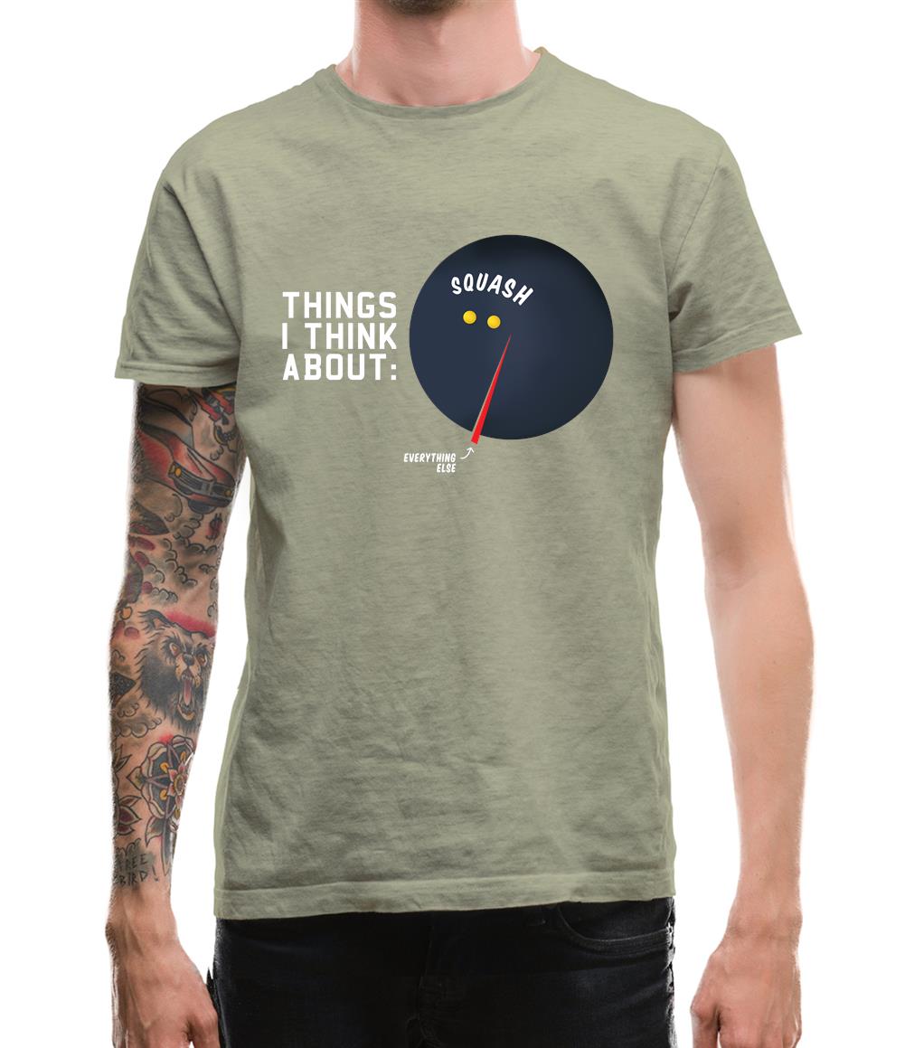 I Think About Squash Mens T-Shirt I Think About Squash Mens T-Shirt