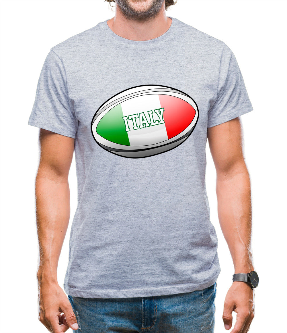 Italian Flag Rugby Ball Mens T-Shirt Italian Flag Rugby Ball Mens T-Shirt