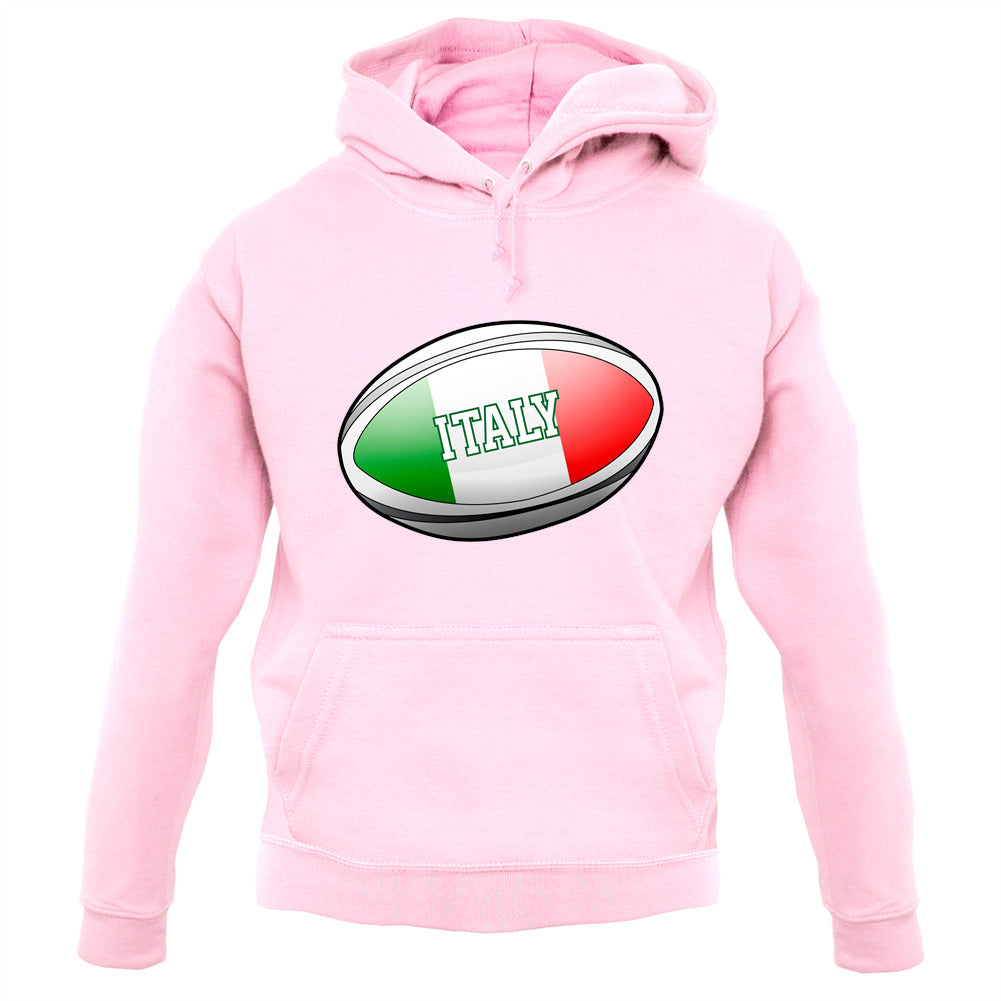 Italian Flag Rugby Ball Unisex Hoodie Italian Flag Rugby Ball Unisex Hoodie
