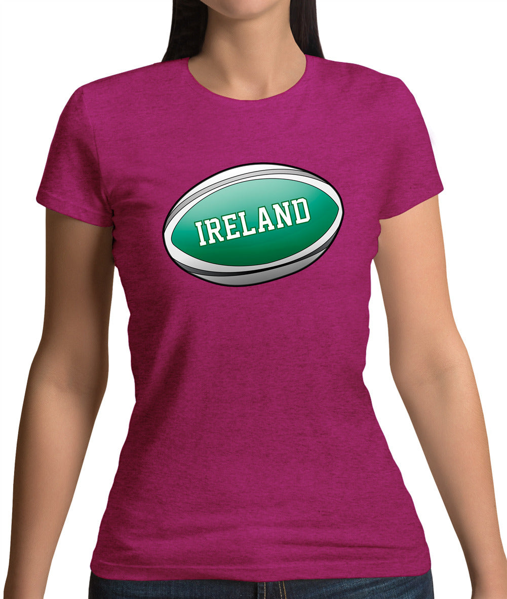 Irish Flag Rugby Ball Womens T-Shirt Irish Flag Rugby Ball Womens T-Shirt