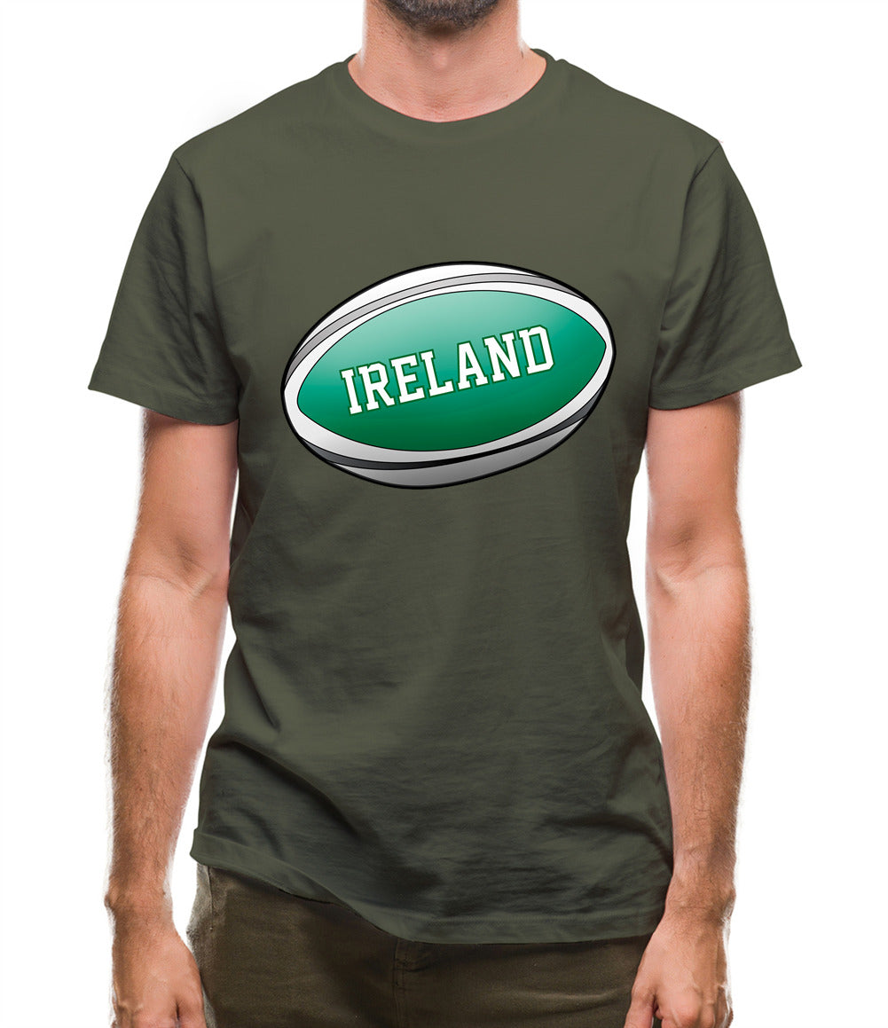 Irish Flag Rugby Ball Mens T-Shirt Irish Flag Rugby Ball Mens T-Shirt