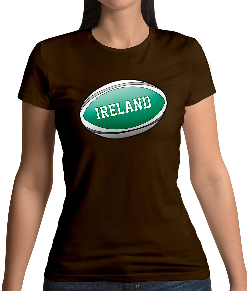 Irish Flag Rugby Ball Womens T-Shirt Irish Flag Rugby Ball Womens T-Shirt