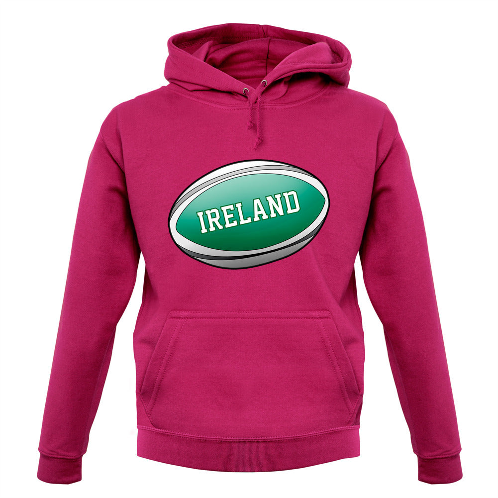 Irish Flag Rugby Ball Unisex Hoodie Irish Flag Rugby Ball Unisex Hoodie
