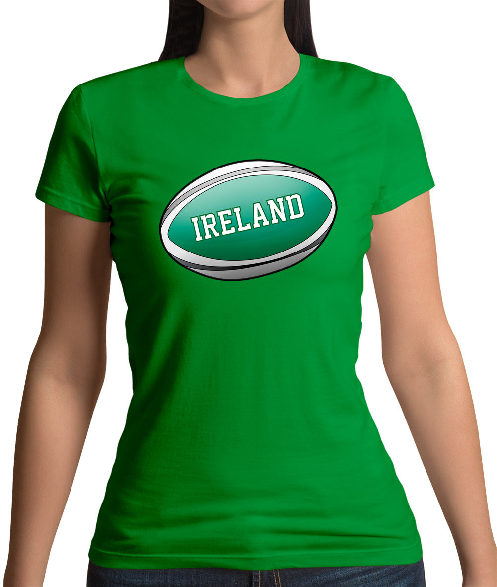 Irish Flag Rugby Ball Womens T-Shirt Irish Flag Rugby Ball Womens T-Shirt