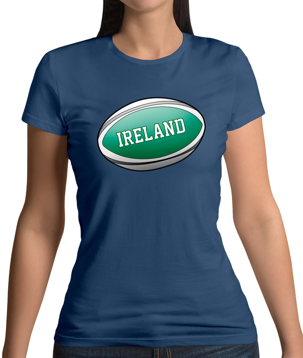 Irish Flag Rugby Ball Womens T-Shirt Irish Flag Rugby Ball Womens T-Shirt