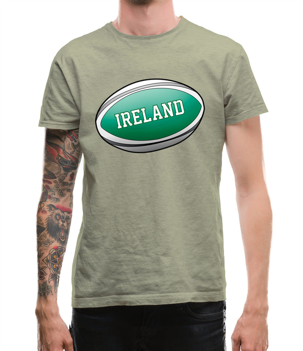 Irish Flag Rugby Ball Mens T-Shirt Irish Flag Rugby Ball Mens T-Shirt