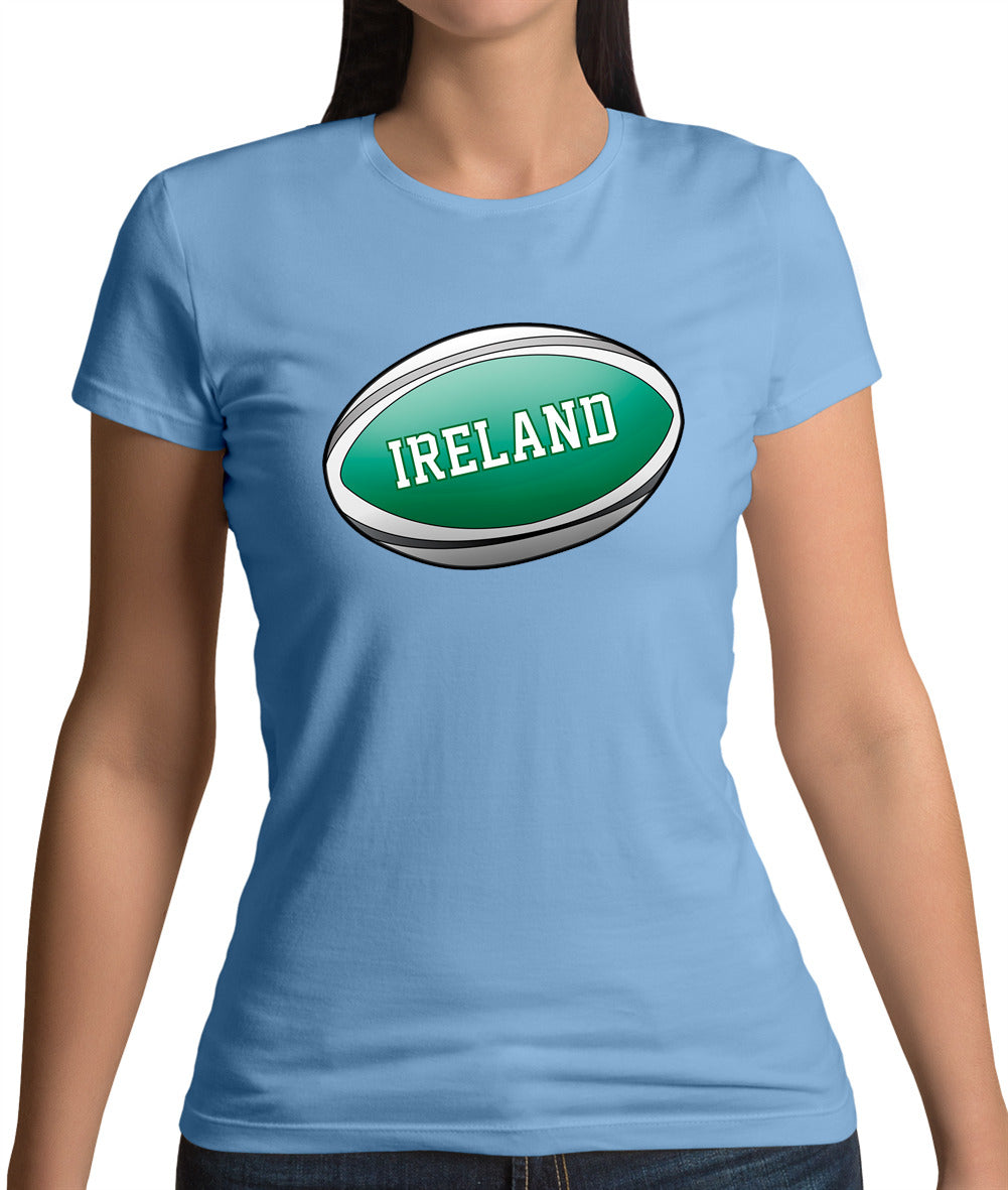 Irish Flag Rugby Ball Womens T-Shirt Irish Flag Rugby Ball Womens T-Shirt